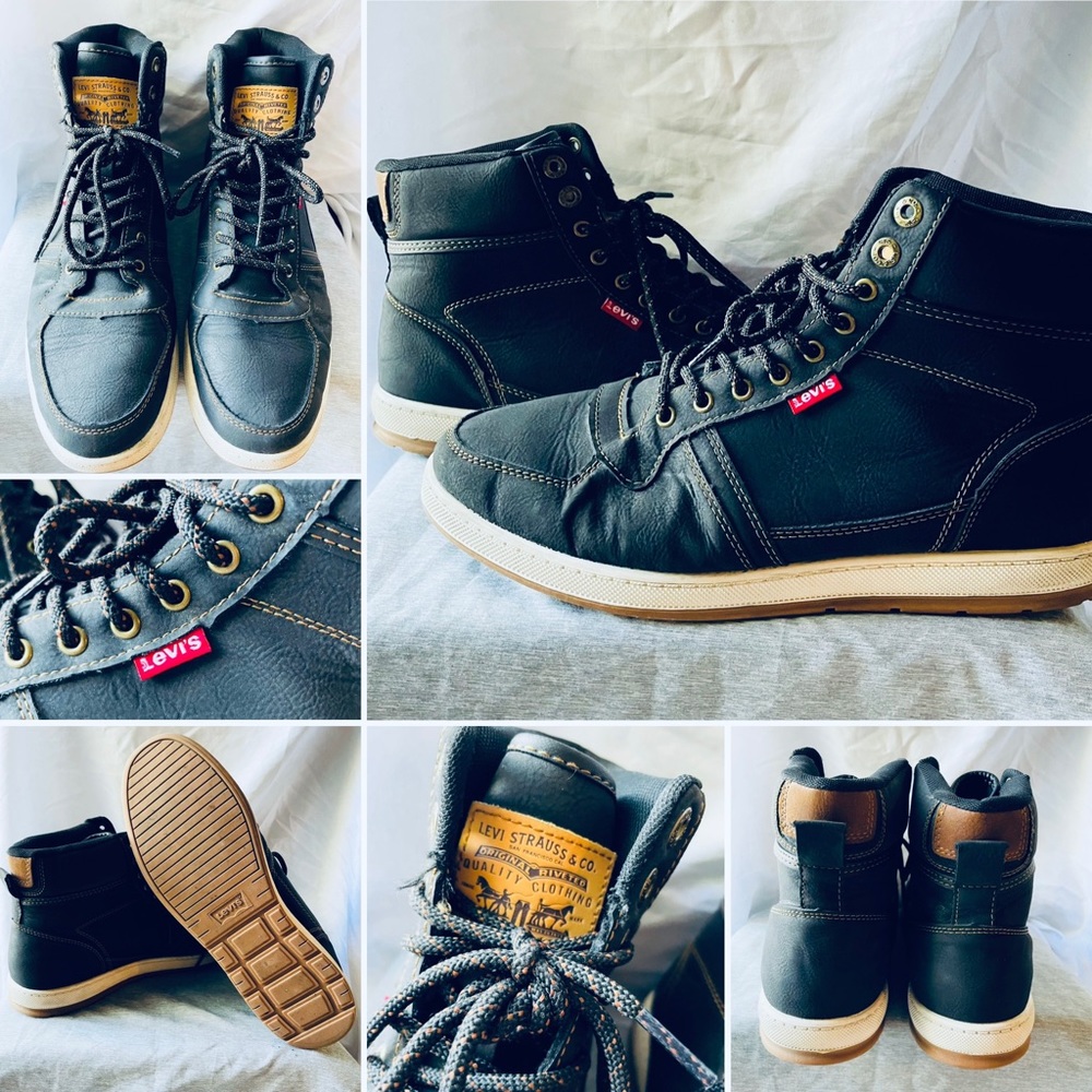 Levi’s Stanton Men’s Black & Tan Casual Boots
